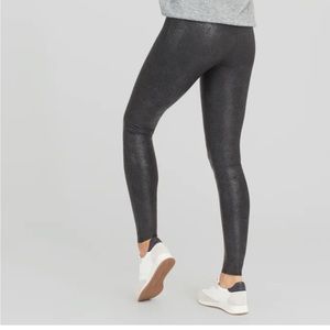 Spanx Faux Leather Matte Snakeskin Leggings